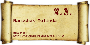 Marschek Melinda névjegykártya
